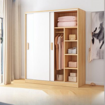 "Lumber Kids Armoire with Shelf, Clothing Rod, and Door"